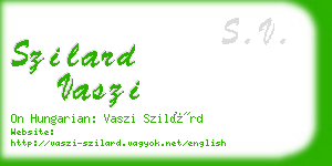 szilard vaszi business card